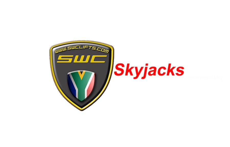 This is the logo for SkyJacks - they offer a comprehensive range of access and lifting equipment and related services.