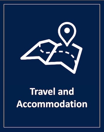Icon for Travel and Accommodation. Click to learn more.