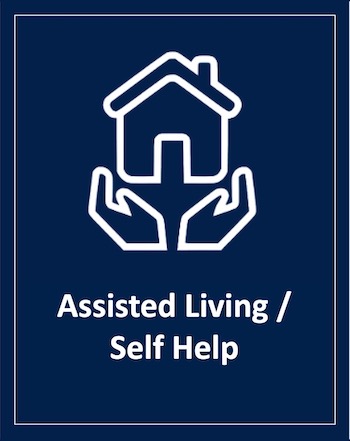 Icon for Assisted Living and Self Help Groups. Click to learn more.