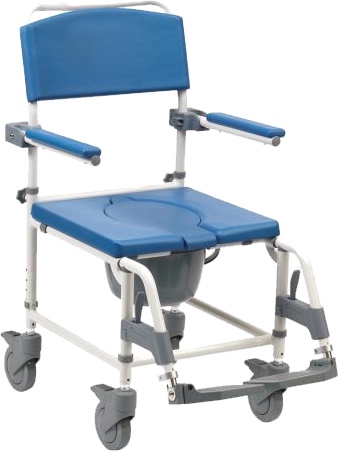 Heavy Duty Shower Commode Chair with Wheels
