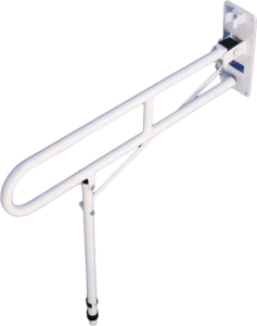 Flip-up Grab Rail with Hinged Supporting Leg