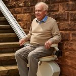 Man on a stairlift