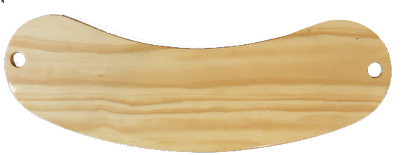 wooden kidney- shaped transfer board