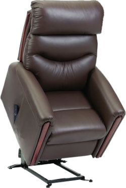 Black leather Rise Recliner