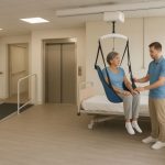 woman with disability in an accessible bedroom