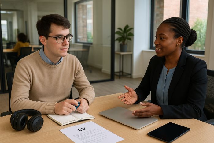 Man with Neurological Impairment applying for a job