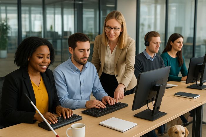 People who are Blind and Deaf participating in a Work Readiness Programe