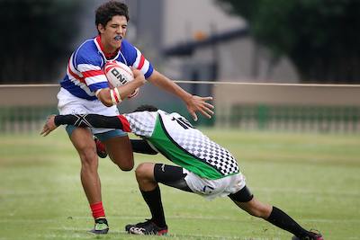 Young men playing Deaf Rugby